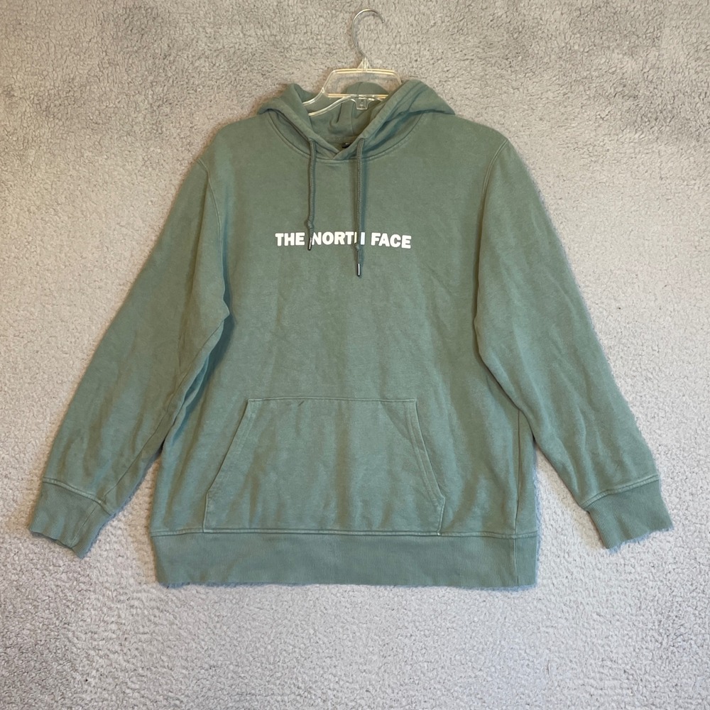 The North Face Womens Hoodie Pullover Sweatshirt Green Large Comfy Casual